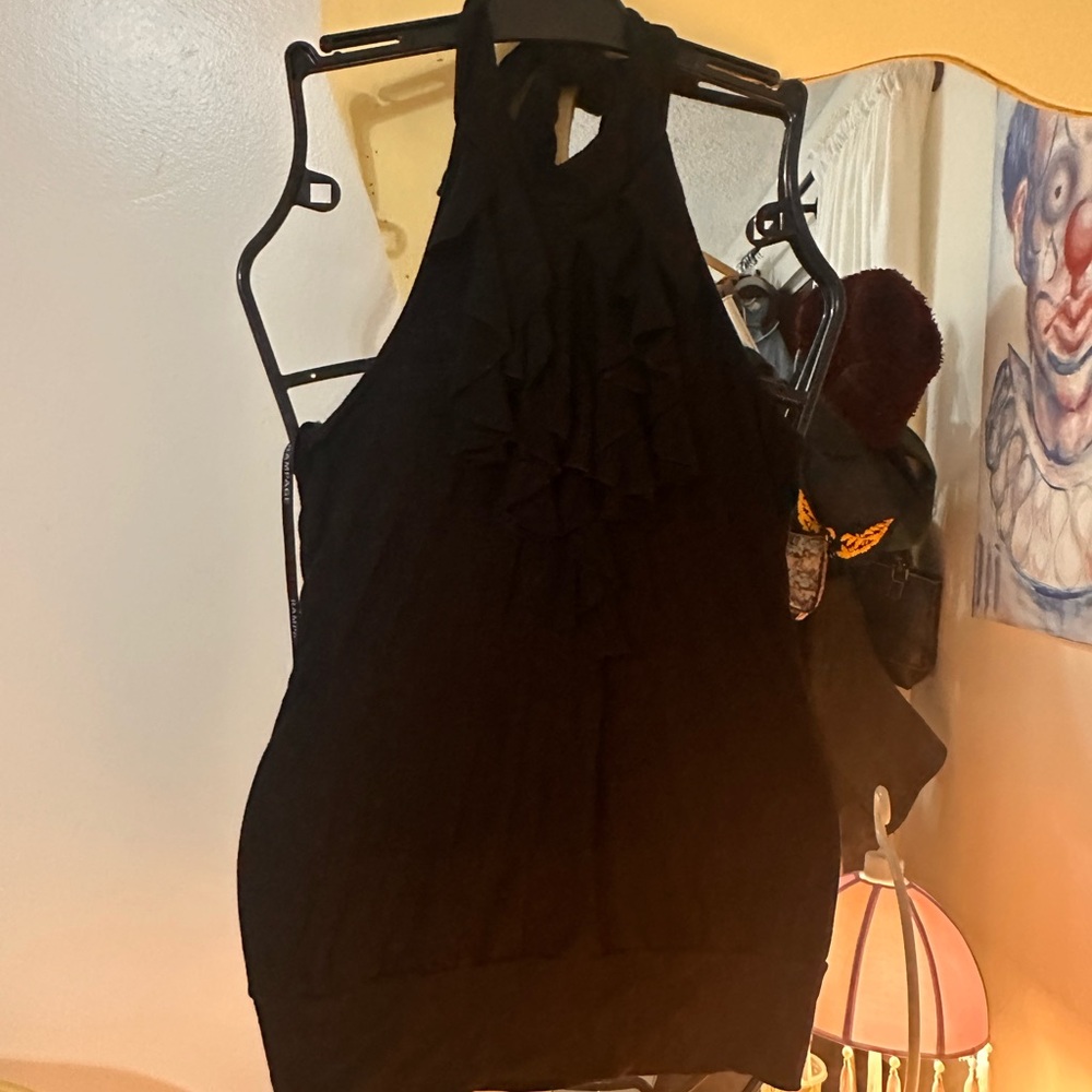 Y2K Rampage High Neck Backless Tunic Top
